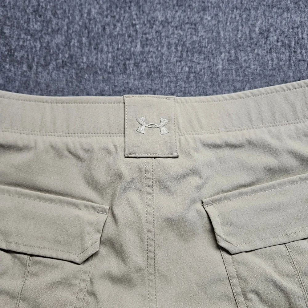 Under Armour Cargo Pants Mens 38x30 Tan Tactical Ripstop Utility Pockets